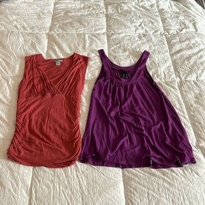 Pair of Small H&M sleeveless tops. Size Small.